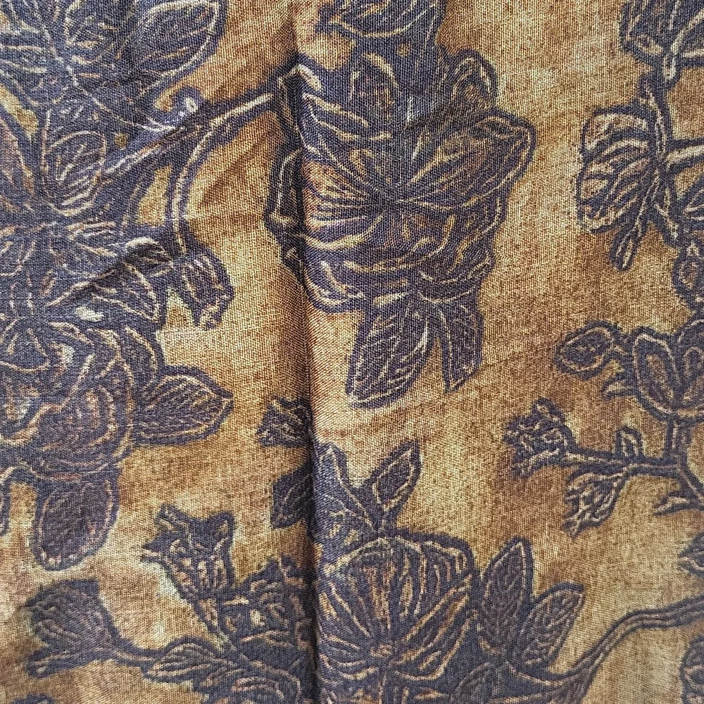 Patricia Nash Scarf Brown Bark Leaves